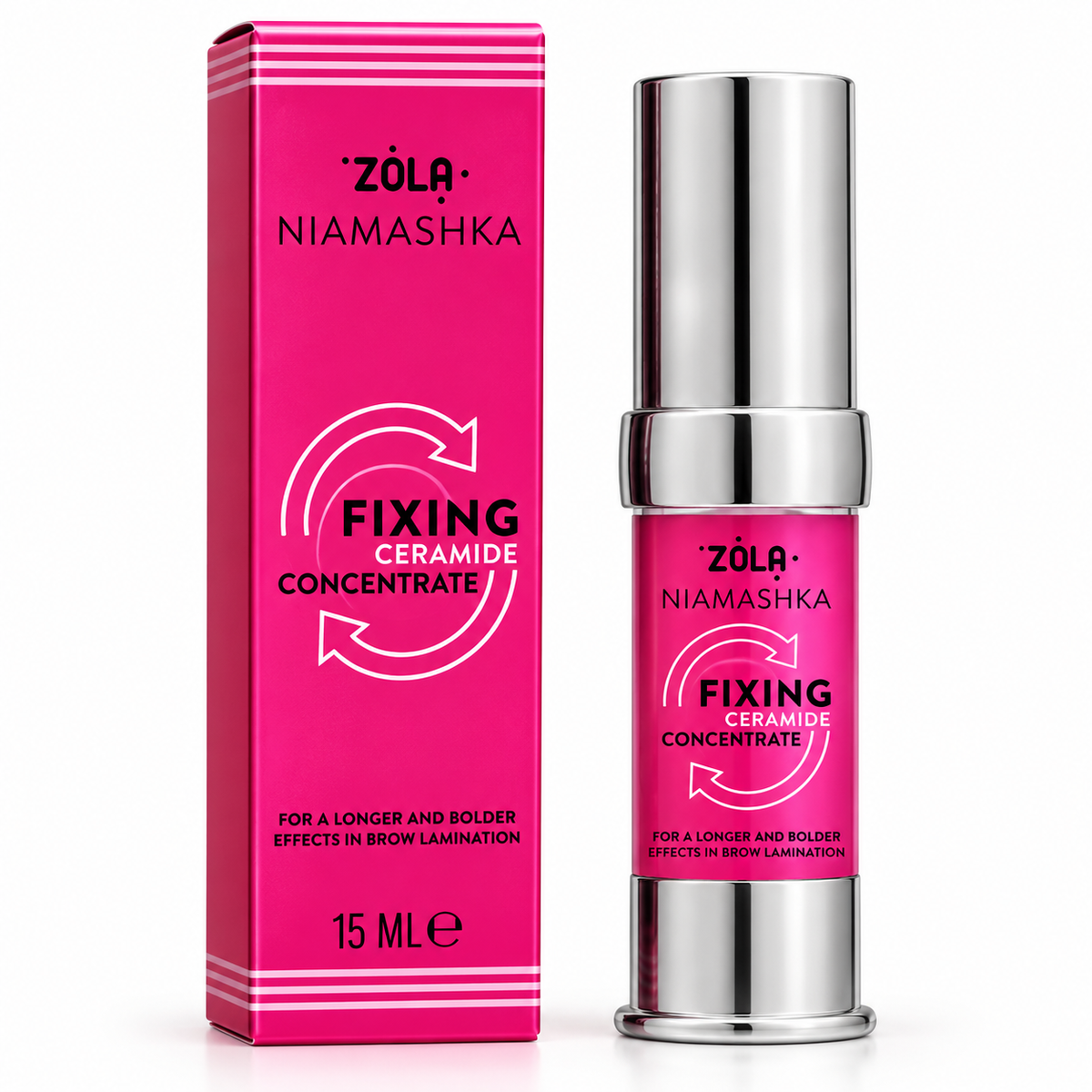 ZOLA × ROMASHKA Fixing Ceramide Concentrate – Lash & Brow Fixation and Repair, 10 and 15 ml