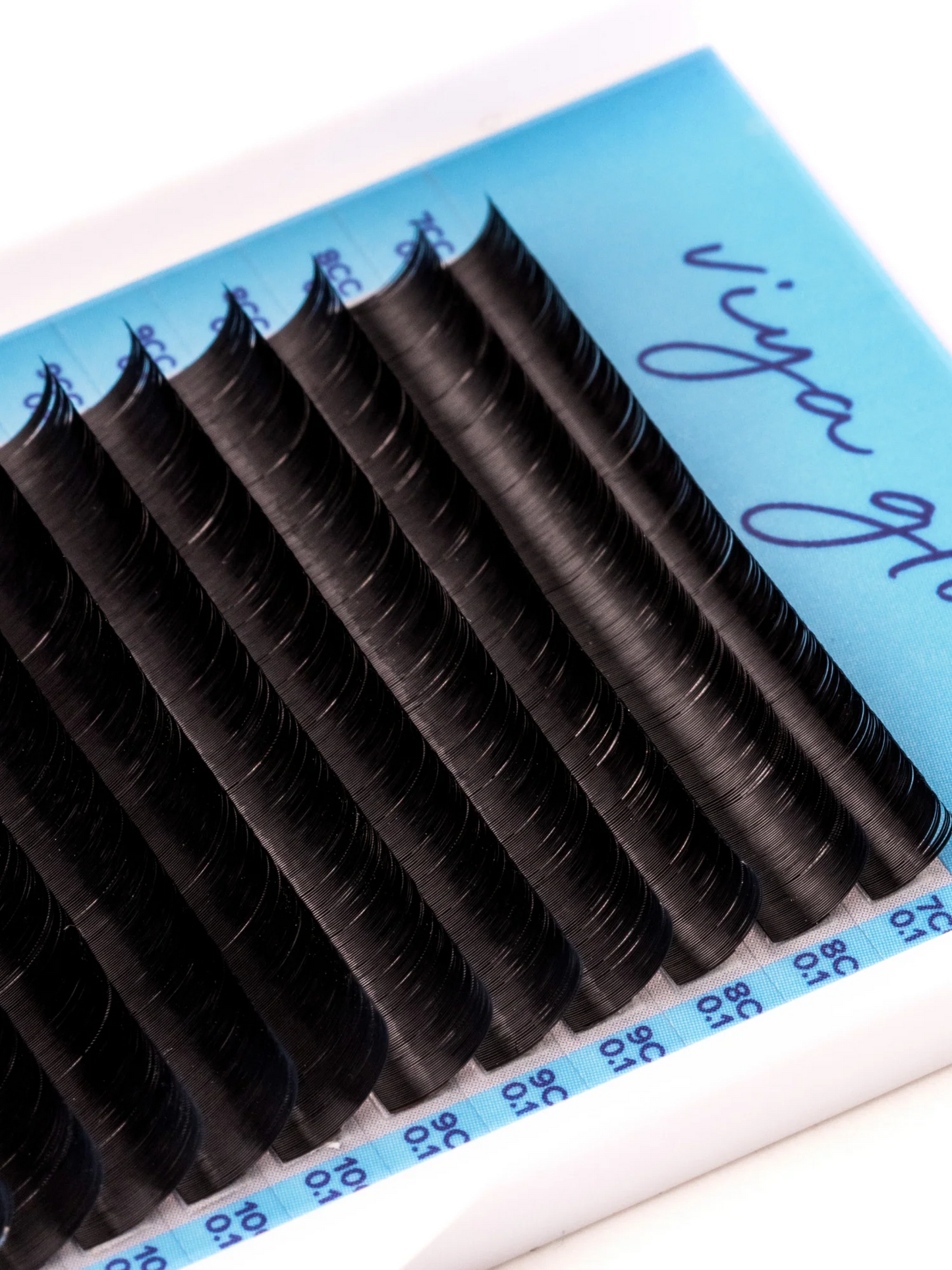 Eyelashes for extension Viya GLOW CC - Black