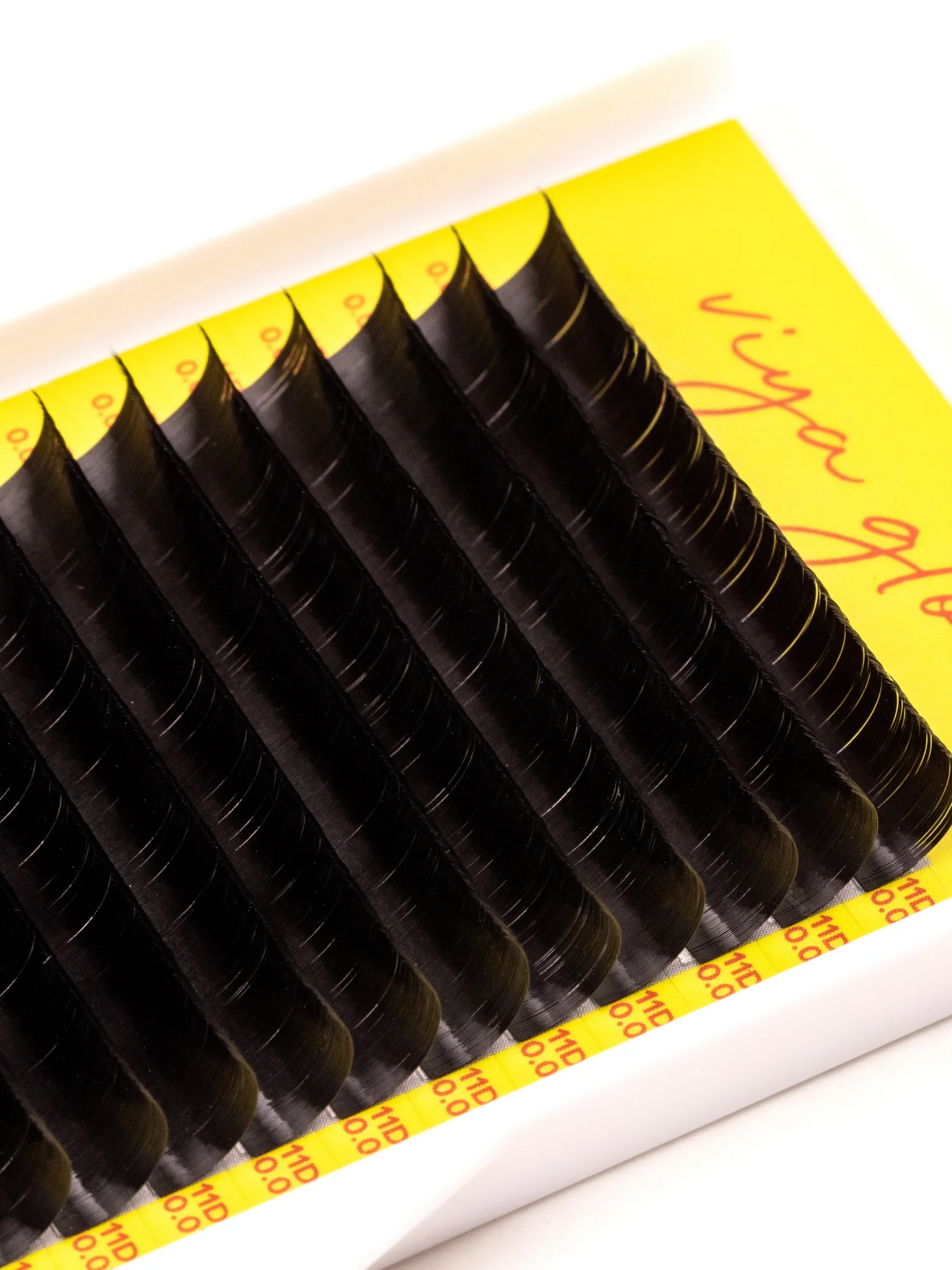 Eyelashes for extension Viya GLOW D - Black