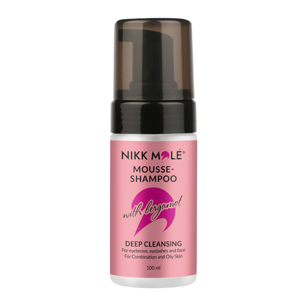 Mousse shampoo for eyebrows, eyelashes and face NIKK MOLE