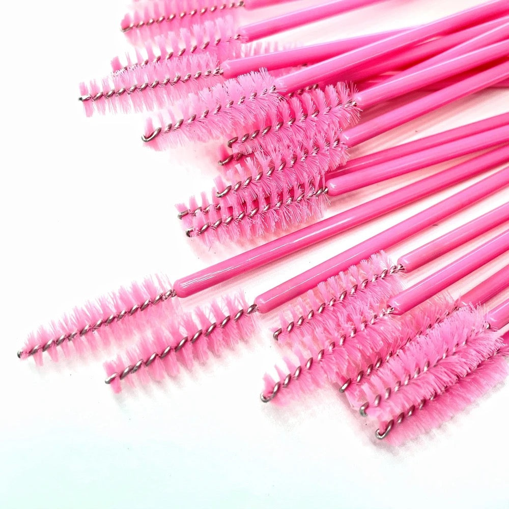 Disposable Lash & Brow Brushes – Pink