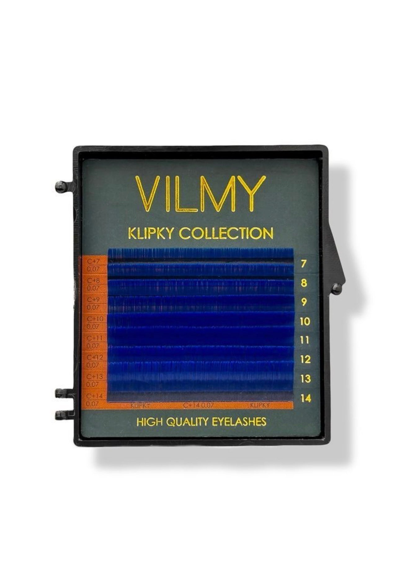 Vilmy “Klipky” Eyelash Extensions — Blue Mix 7–14 mm, C, C+ Curl