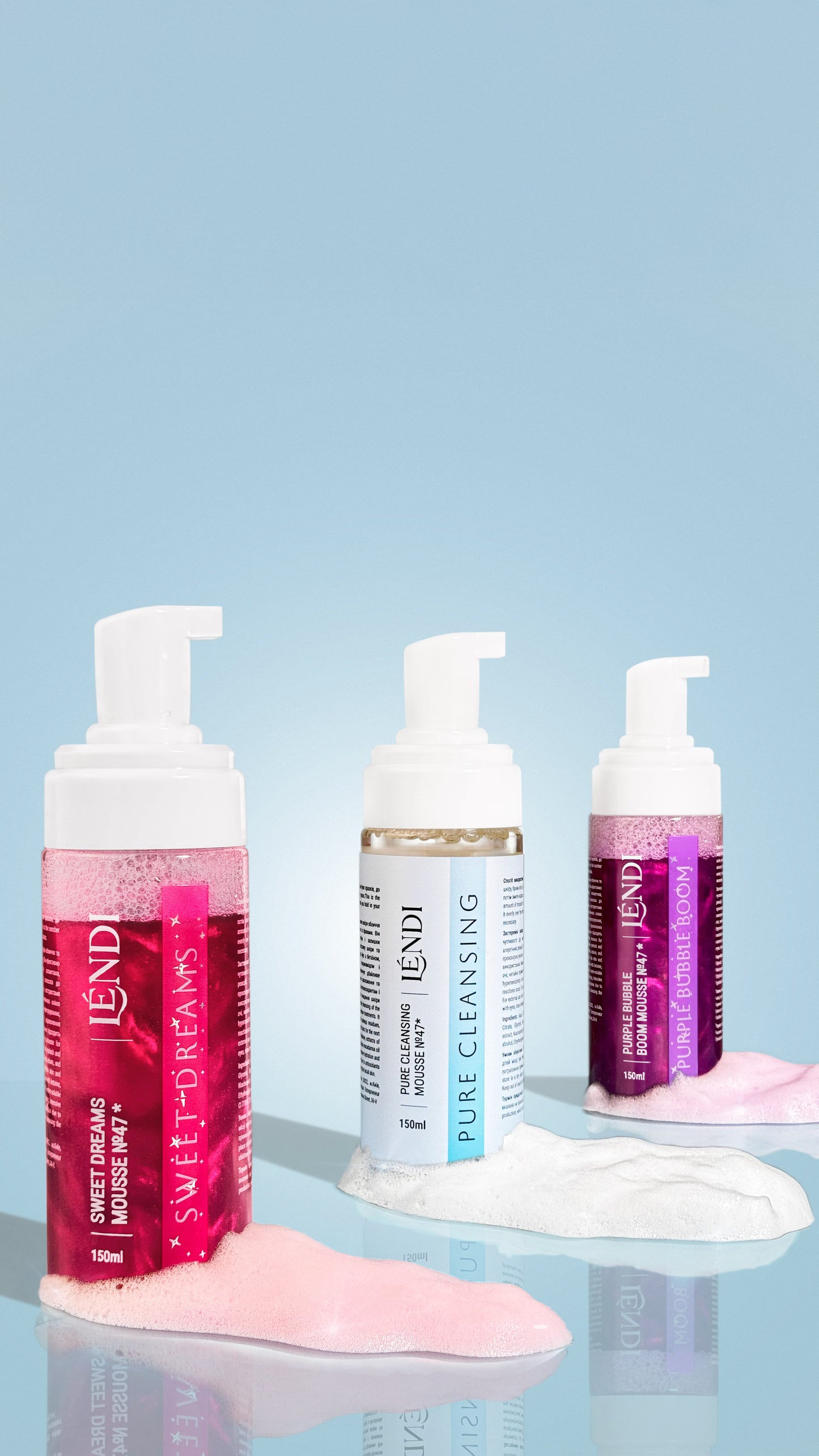 Lendi Foam for washing eyelashes and eyebrows Sweet Dreams 150 ml