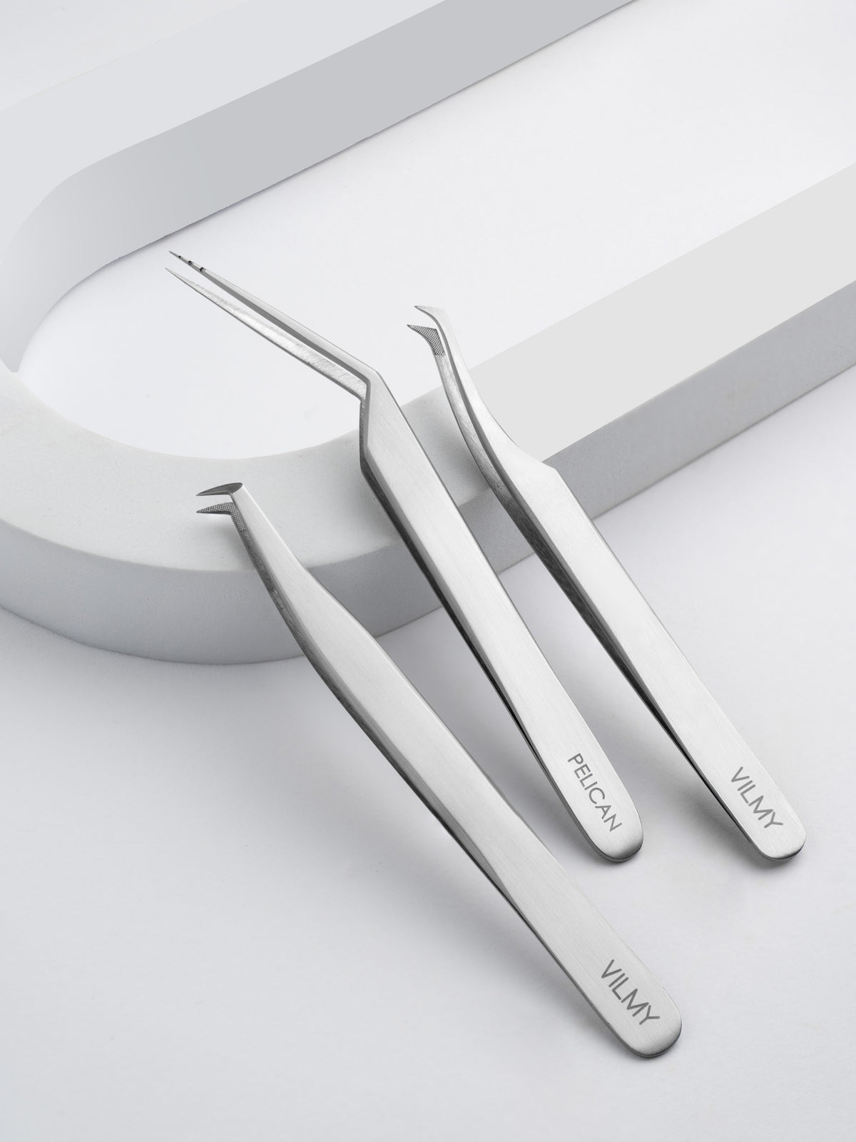 VILMY Pelican Professional Eyelash Tweezers