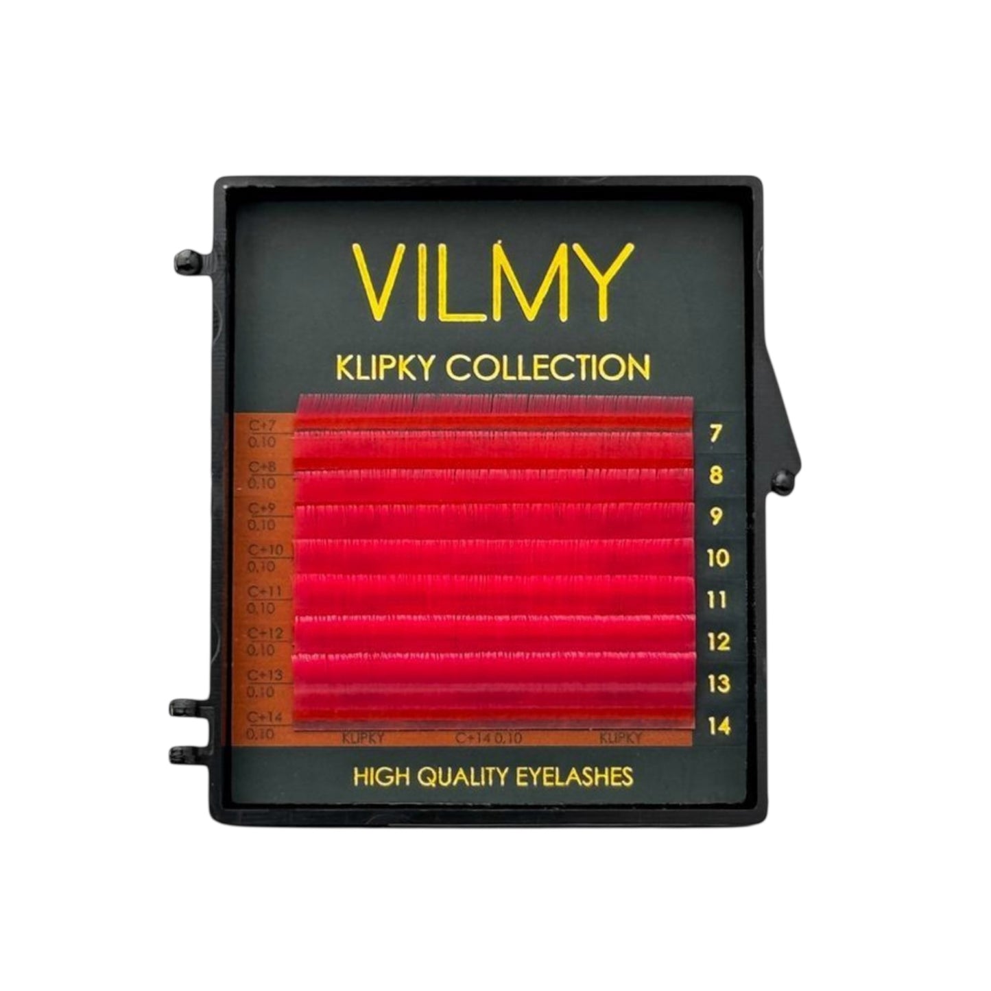 Vilmy “Klipky” Eyelash Extensions — Pink Mix 7–14 mm, C, C+ Curl