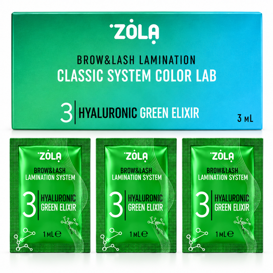 ZOLA Hyaluronic Green Elixir – Step 3 Brow &amp; Lash Lamination System