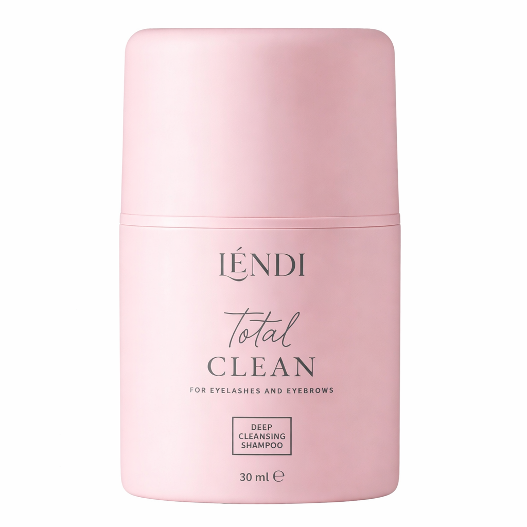 LÉNDI Total Clean Lash Shampoo – Deep Cleansing Foam for Eyelashes & Eyebrows (30 ml)