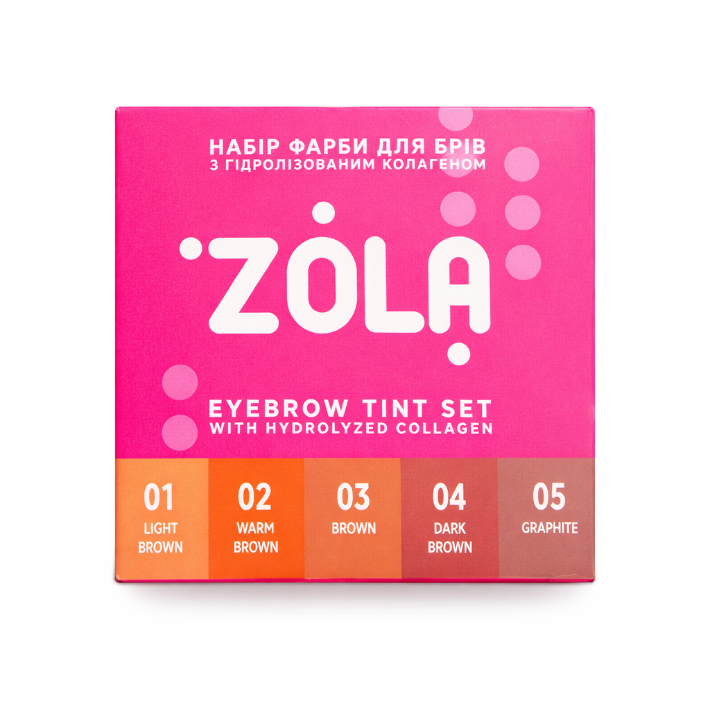 ZOLA Set of Eyebrow Tint With Collagen Sachet 5x5ml (5 colors)