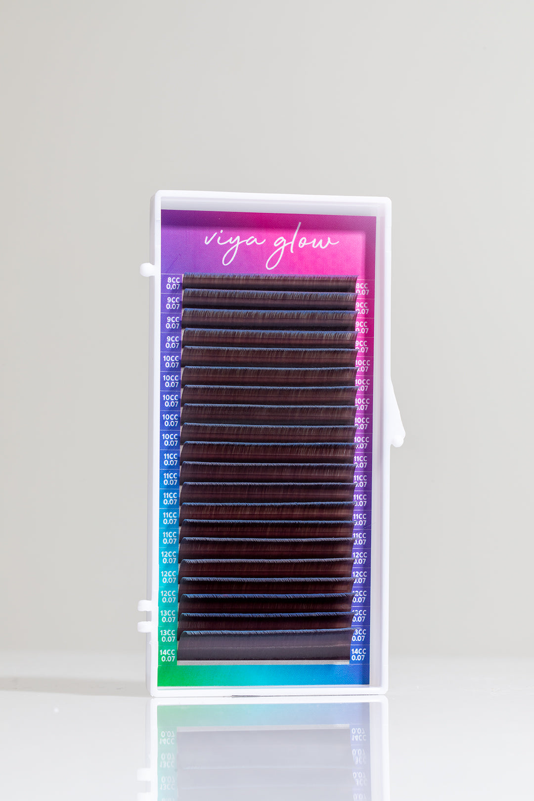 Eyelashes for extension Viya GLOW MIX - Black Blue OMBRE