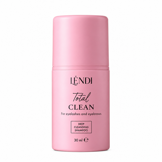 LÉNDI Total Clean Lash Shampoo – Deep Cleansing Foam for Eyelashes & Eyebrows (30 ml)