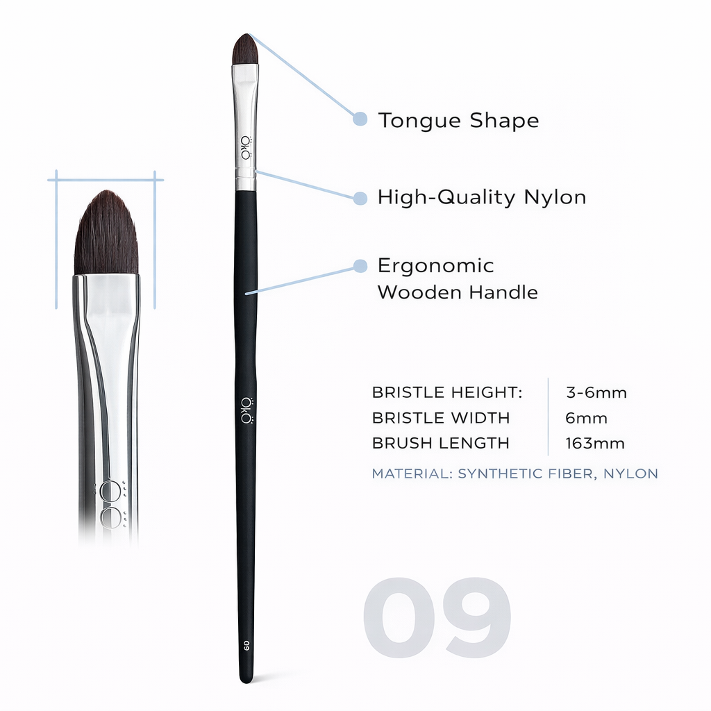 OKO Lash & Brow Professional Brushes — Black Edition (#1-10)