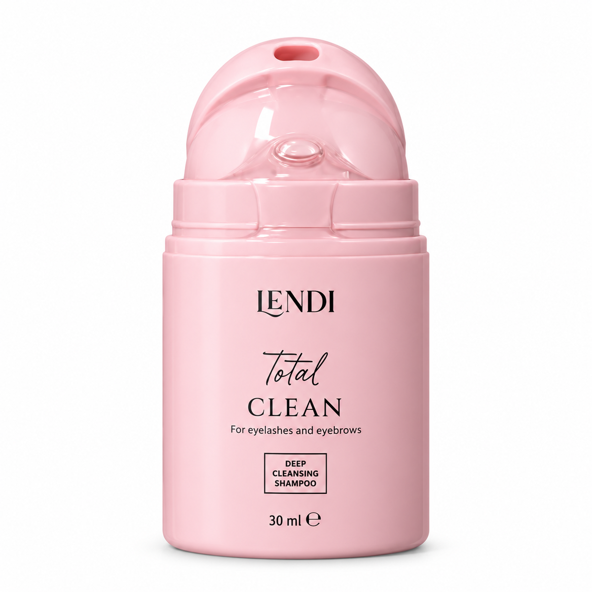 LÉNDI Total Clean Lash Shampoo – Deep Cleansing Foam for Eyelashes & Eyebrows (30 ml)