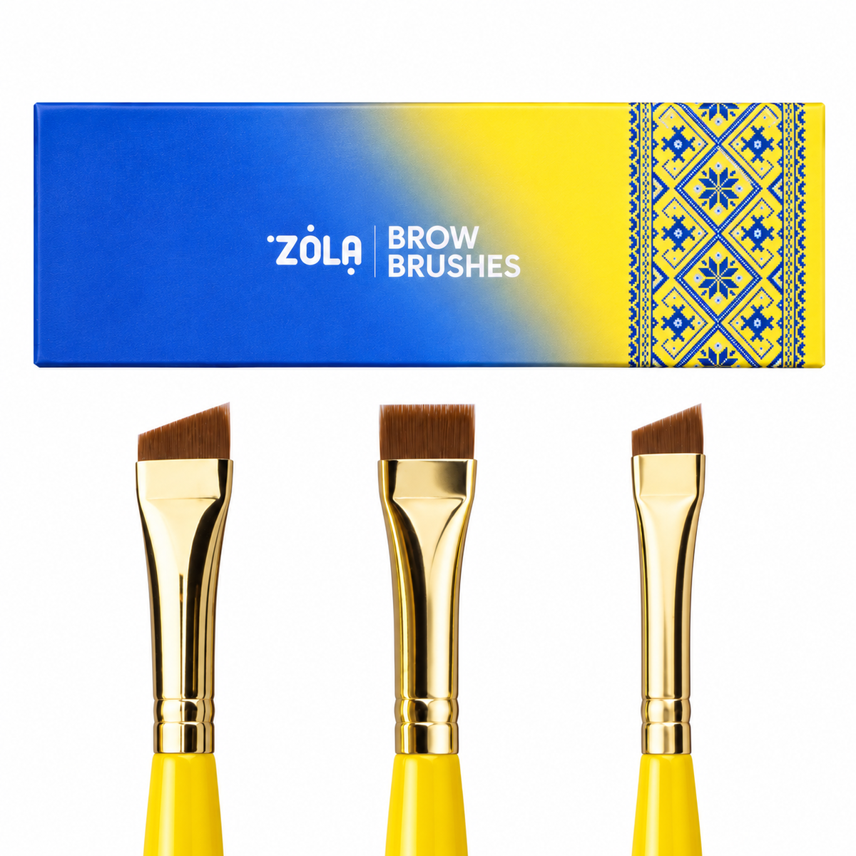 ZOLA PROFESSIONAL SET OF EYEBROW BRUSHES UKRAINIAN EDITION