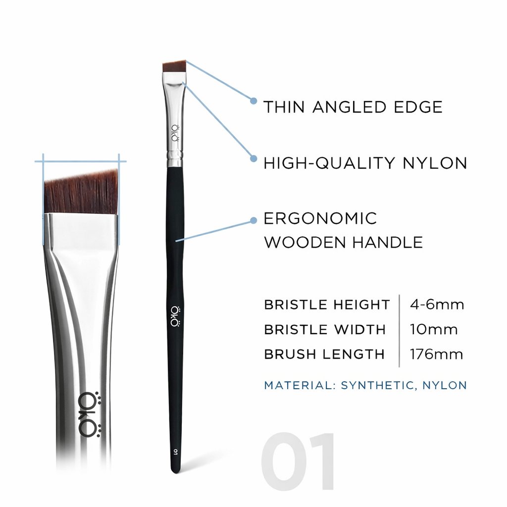 OKO Lash & Brow Professional Brushes — Black Edition (#1-10)