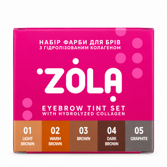 ZOLA Eyebrow Tint Set with Collagen Sachet 5x5ml