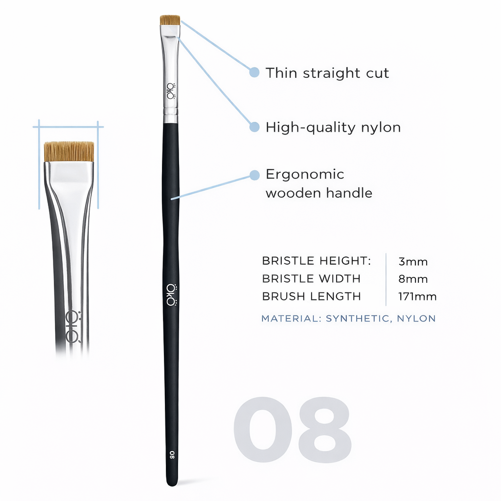 OKO Lash & Brow Professional Brushes — Black Edition (#1-10)