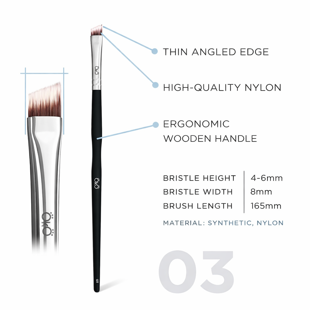 OKO Lash & Brow Professional Brushes — Black Edition (#1-10)