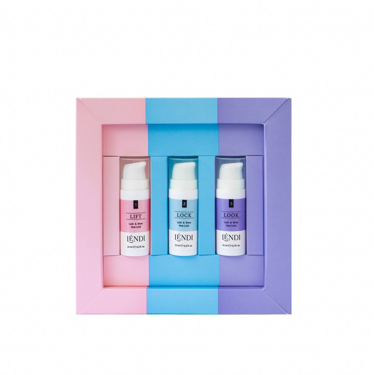 Lendi "Lash & Brow New Look" 3x10ml eyelash and eyebrow lamination kit