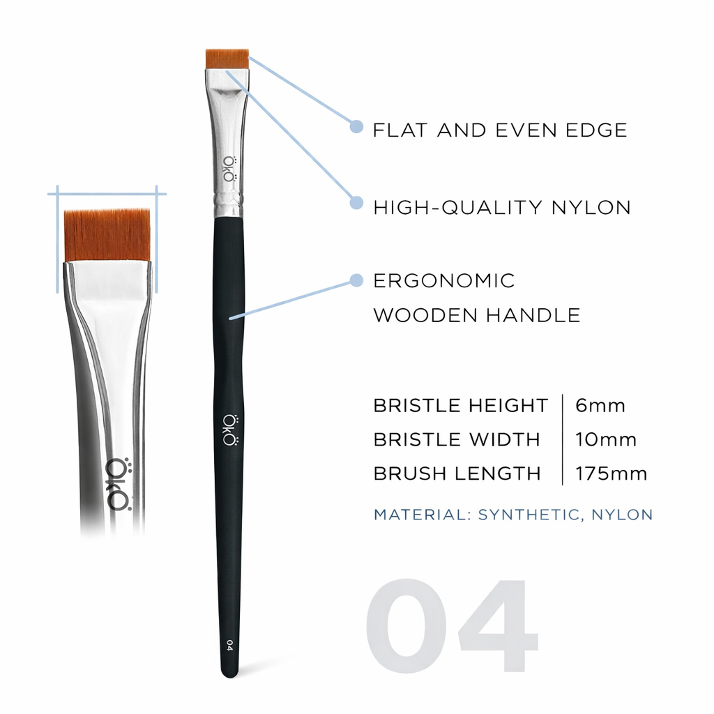 OKO Lash & Brow Professional Brushes — Black Edition (#1-10)