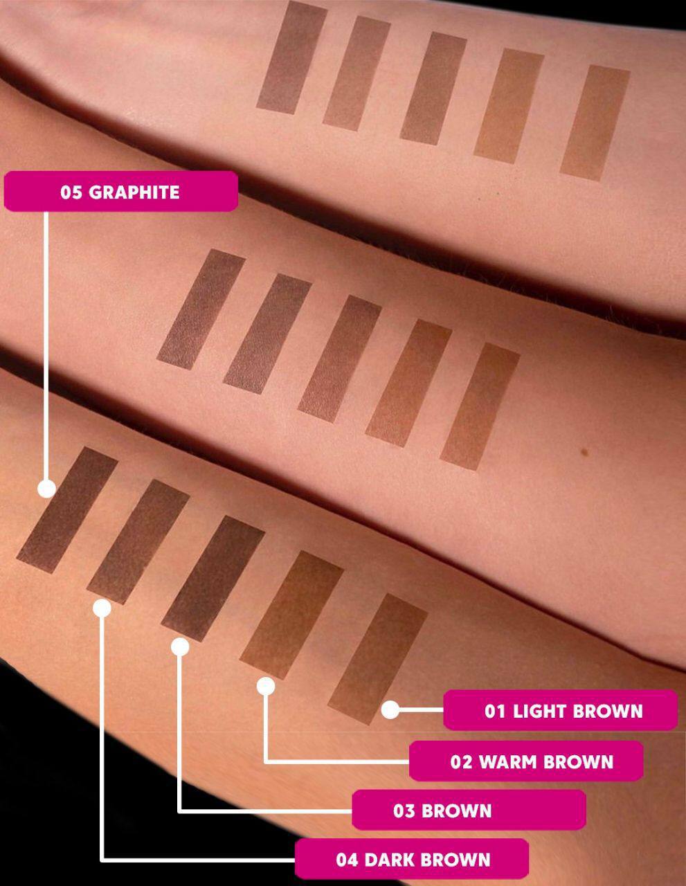 ZOLA SET OF EYEBROW TINT WITH COLLAGEN 5X15ML (5 COLORS AND OXIDANT)