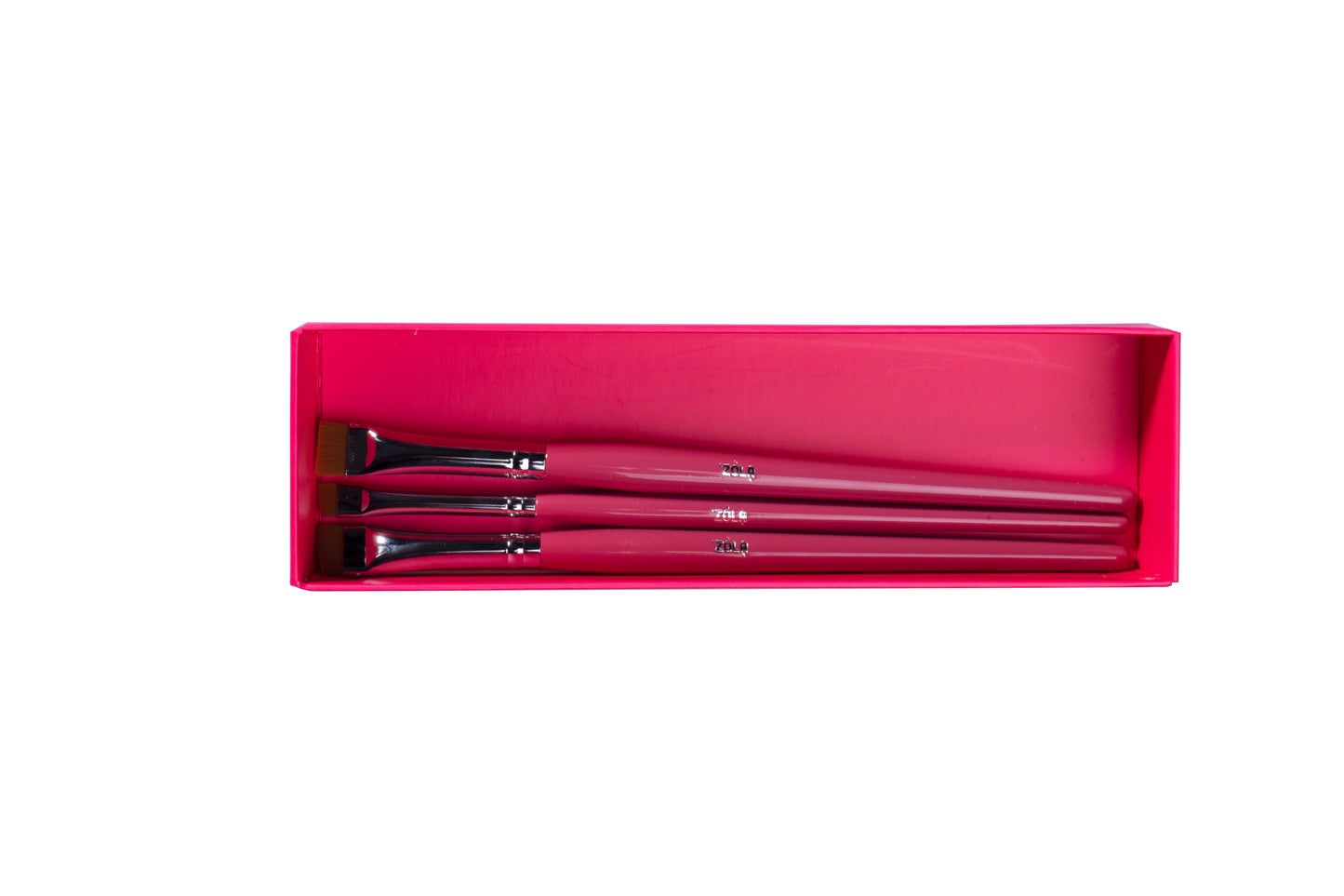 ZOLA PROFESSIONAL SET OF EYEBROW BRUSHES MAGIC BROW BRUSHES RASPBERRY