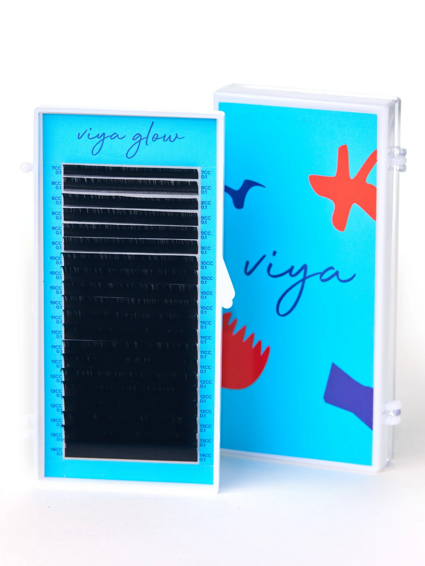 Eyelashes for extension Viya GLOW CC - Black