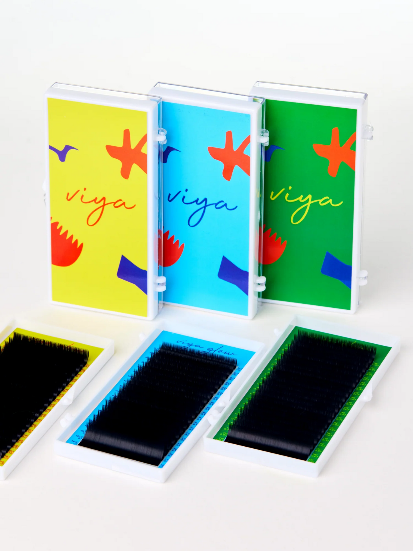 Eyelashes for extension Viya GLOW CC - Black MIX