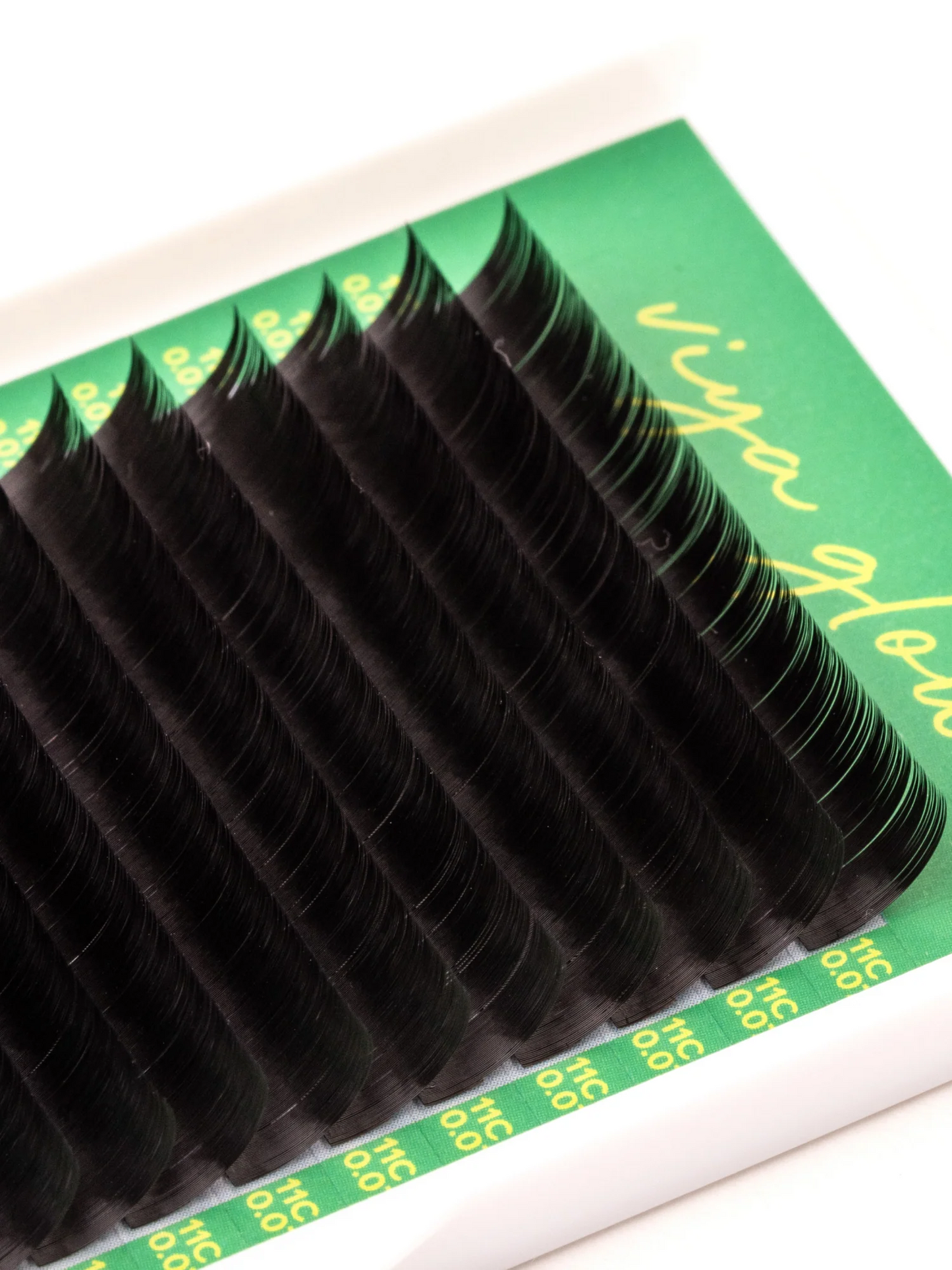 Eyelashes for extension Viya GLOW C - Black