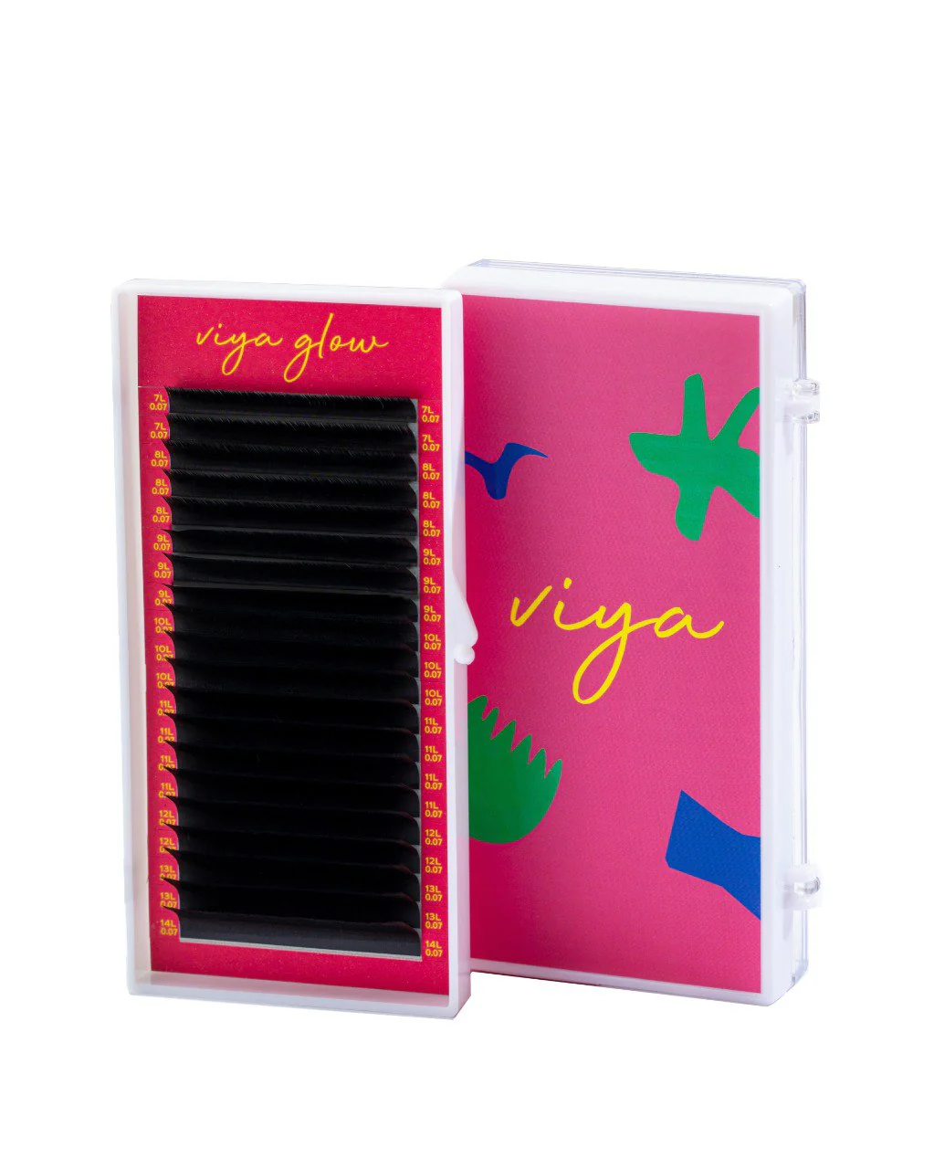 Eyelashes for extension Viya GLOW L - Black MIX
