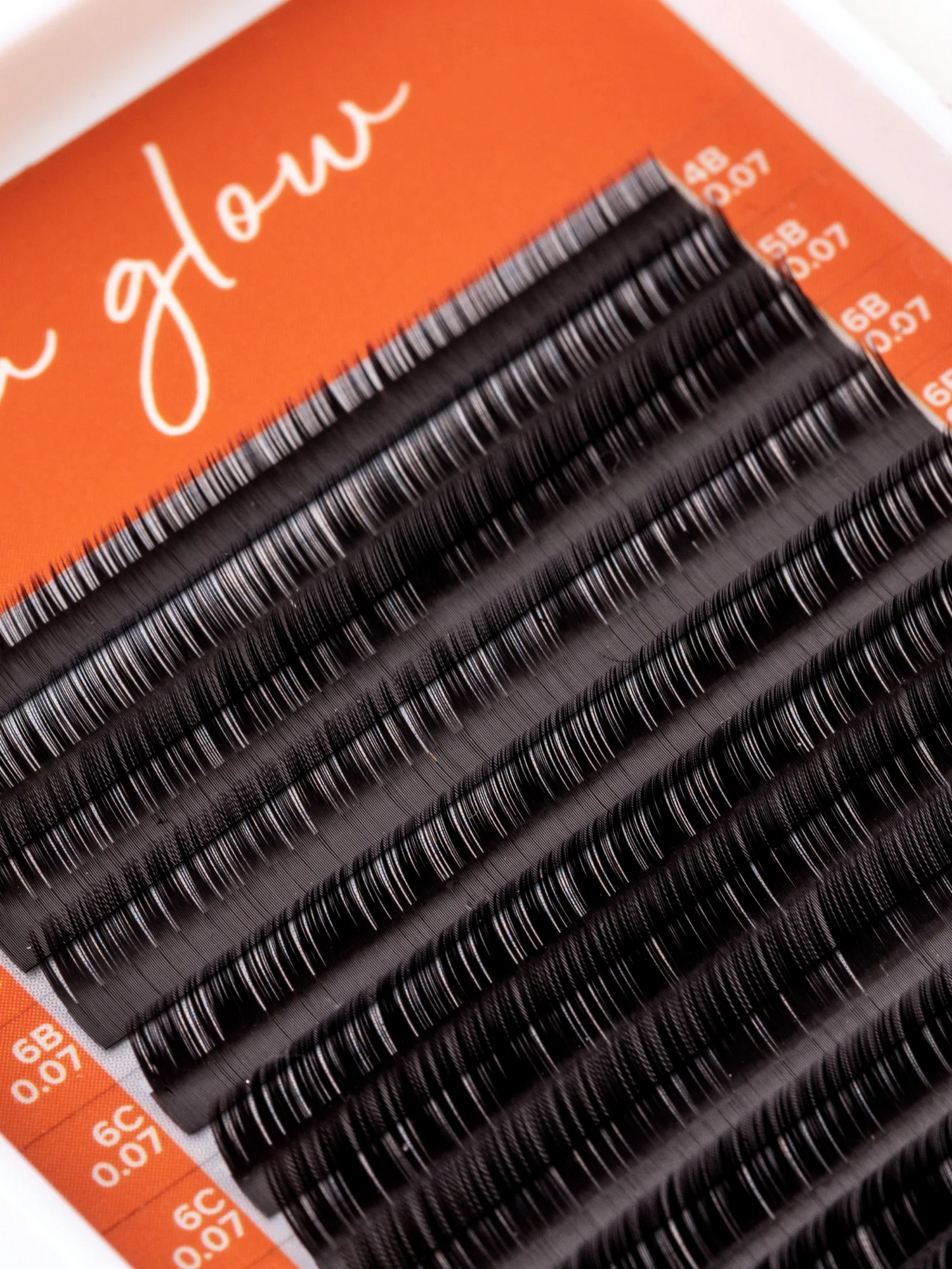 Eyelashes for extension Viya GLOW TURBO B, C, CC, M - Black MIX (0.07 4-13 mm)