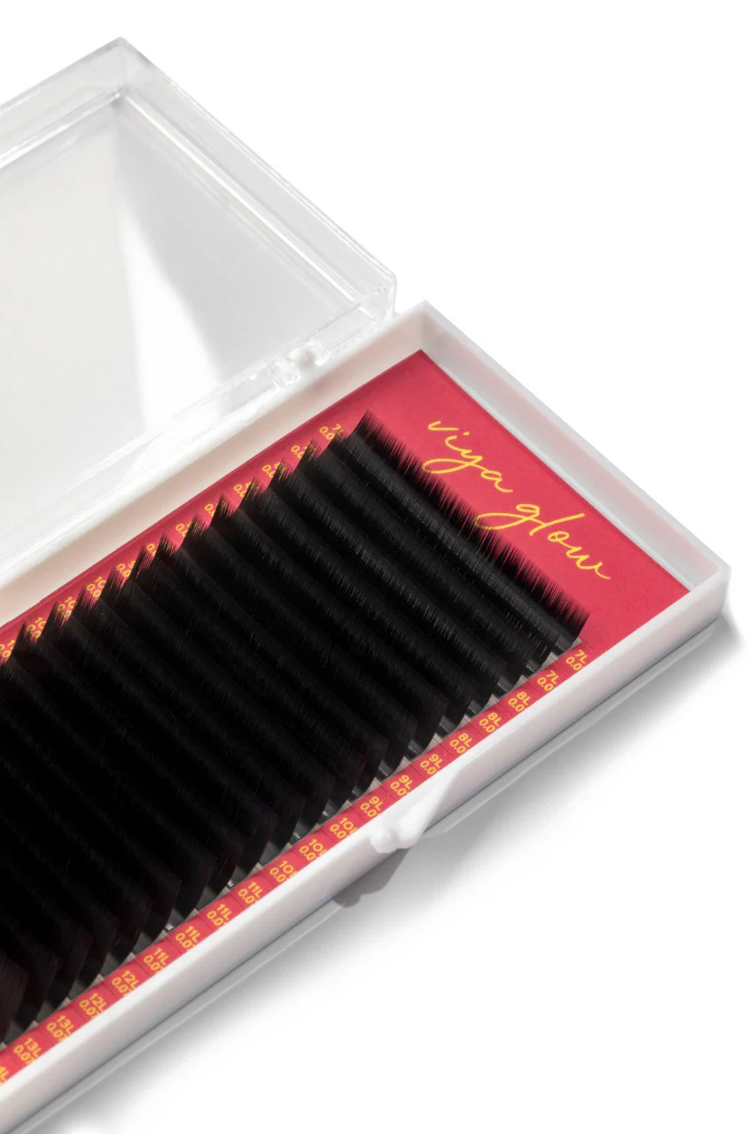 Eyelashes for extension Viya GLOW L - Black MIX