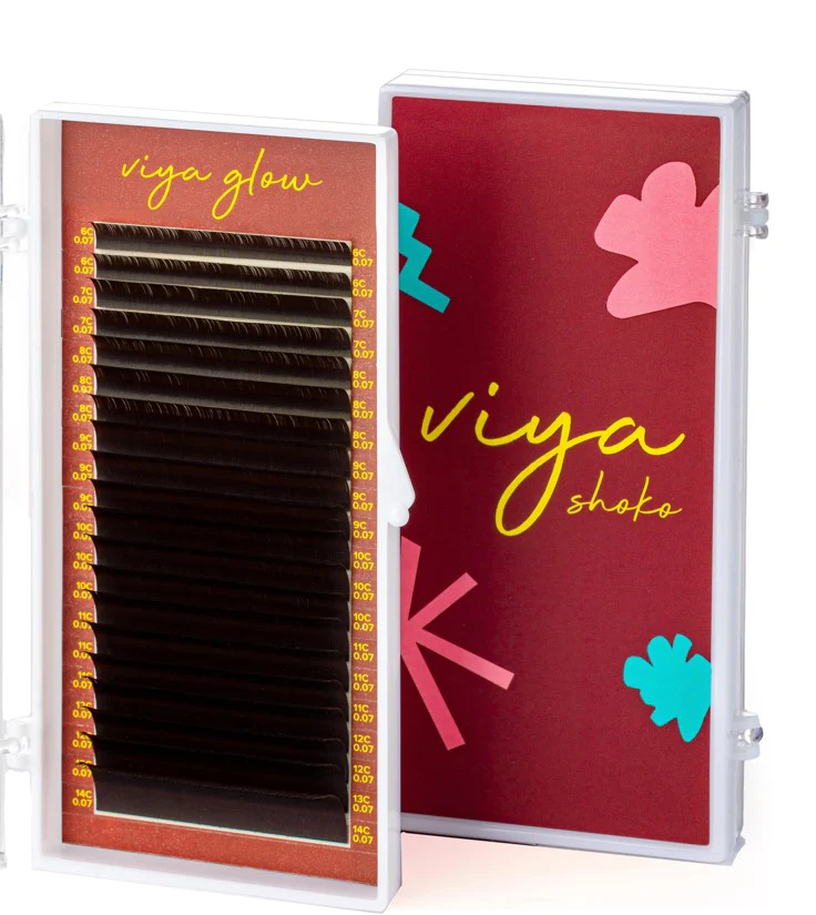 Eyelashes for extension Viya DARK CHOCO - Dark Brown MIX