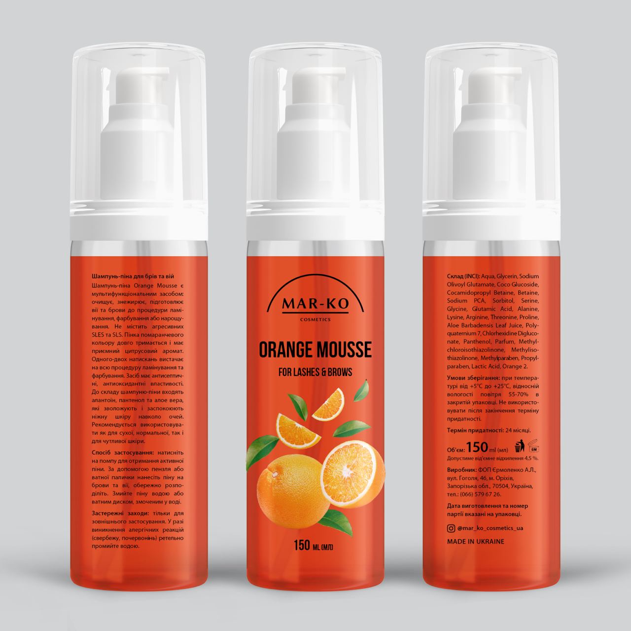 Orange Mousse by MAR-KO Cosmetics 150 ML