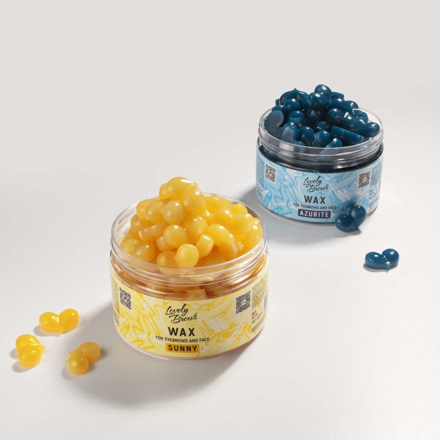 Wax in granules for eyebrows and face (Azurite) Lovely Brows 100g