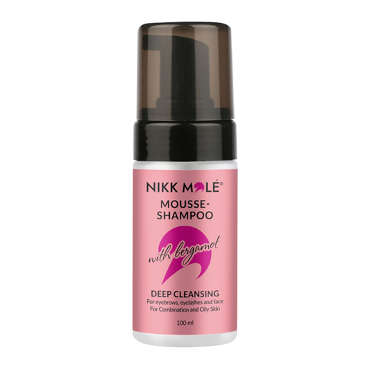 Mousse shampoo for eyebrows, eyelashes and face NIKK MOLE
