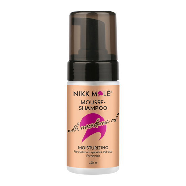 Mousse shampoo for eyebrows, eyelashes and face by NIKK MOLE