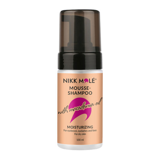 Mousse shampoo for eyebrows, eyelashes and face by NIKK MOLE
