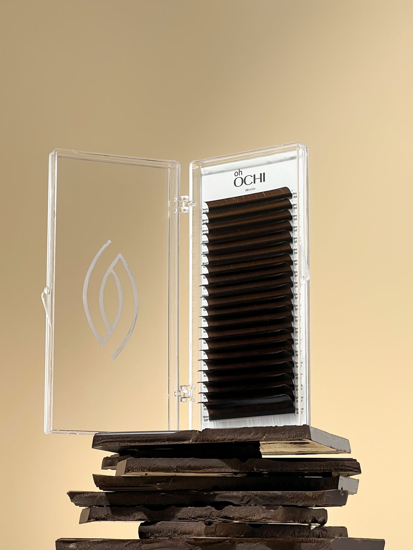Oh OCHI Dark Chocolate Lash Extensions — Single Length, 20 Lines