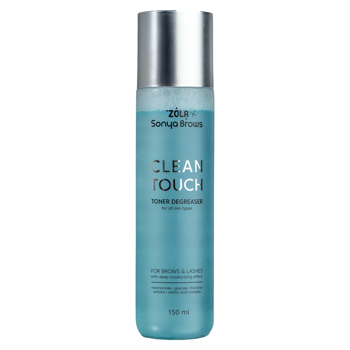 ZOLA X SONYA BROWS CLEAN TOUCH EYEBROW AND EYELASH TONER & DEGREASER