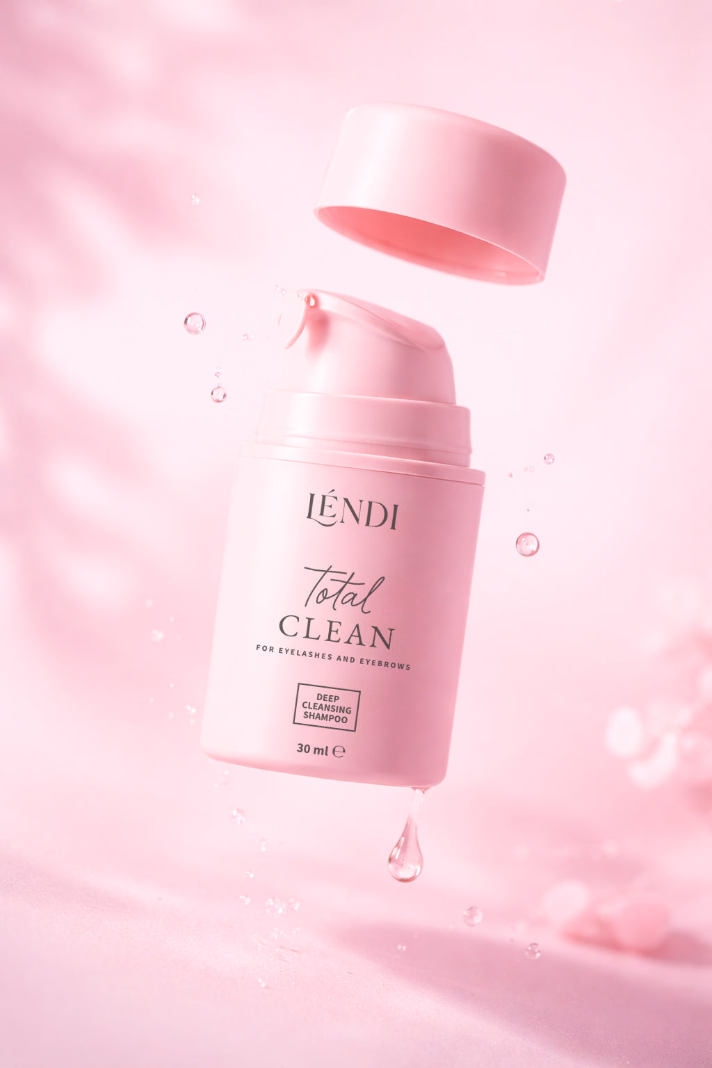 LÉNDI Total Clean Lash Shampoo – Deep Cleansing Foam for Eyelashes & Eyebrows (30 ml)