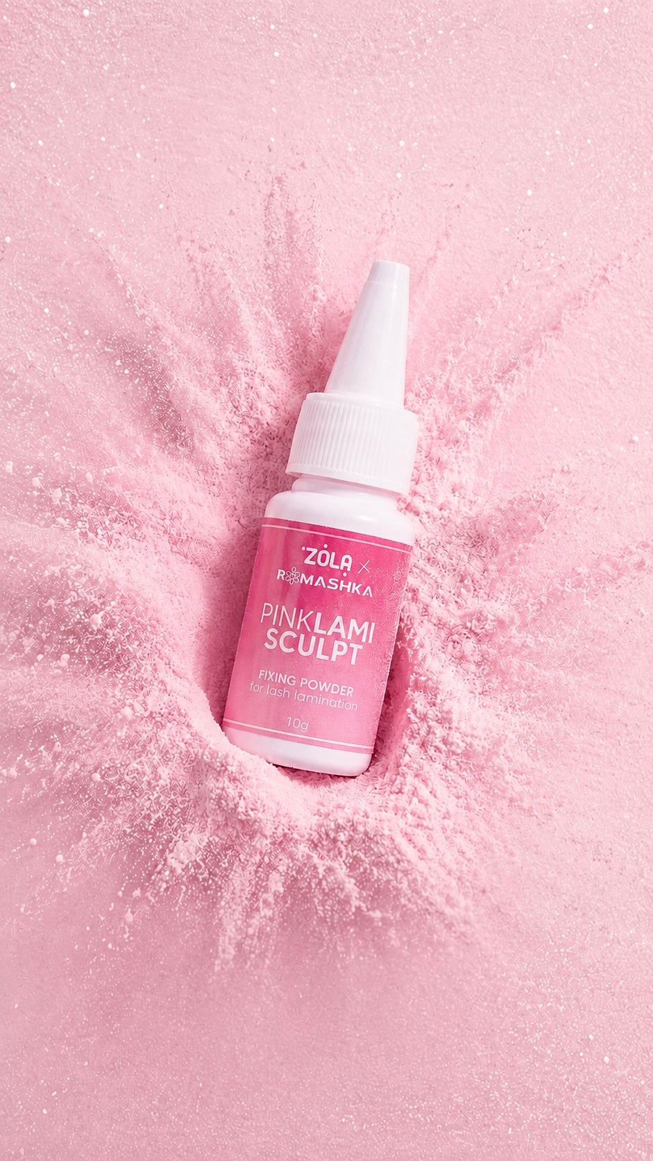ZOLA x Biomashka PinkLami Sculpt – Fixing Powder for Lash Lamination, 10 g