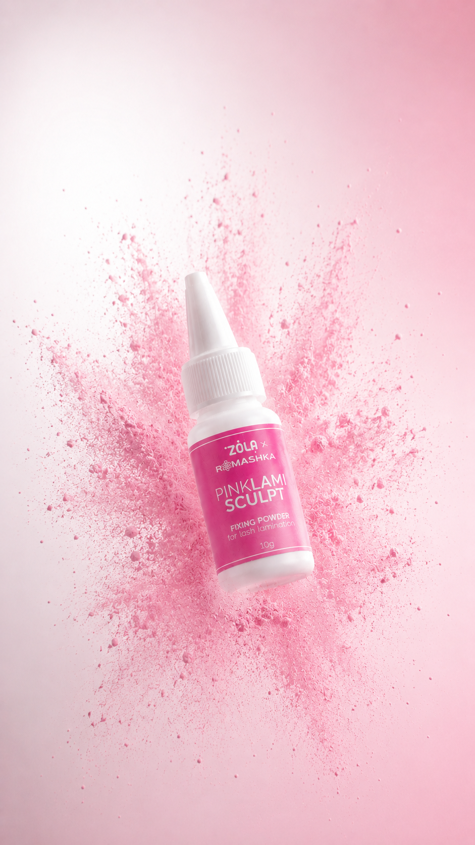 ZOLA x Biomashka PinkLami Sculpt – Fixing Powder for Lash Lamination, 10 g