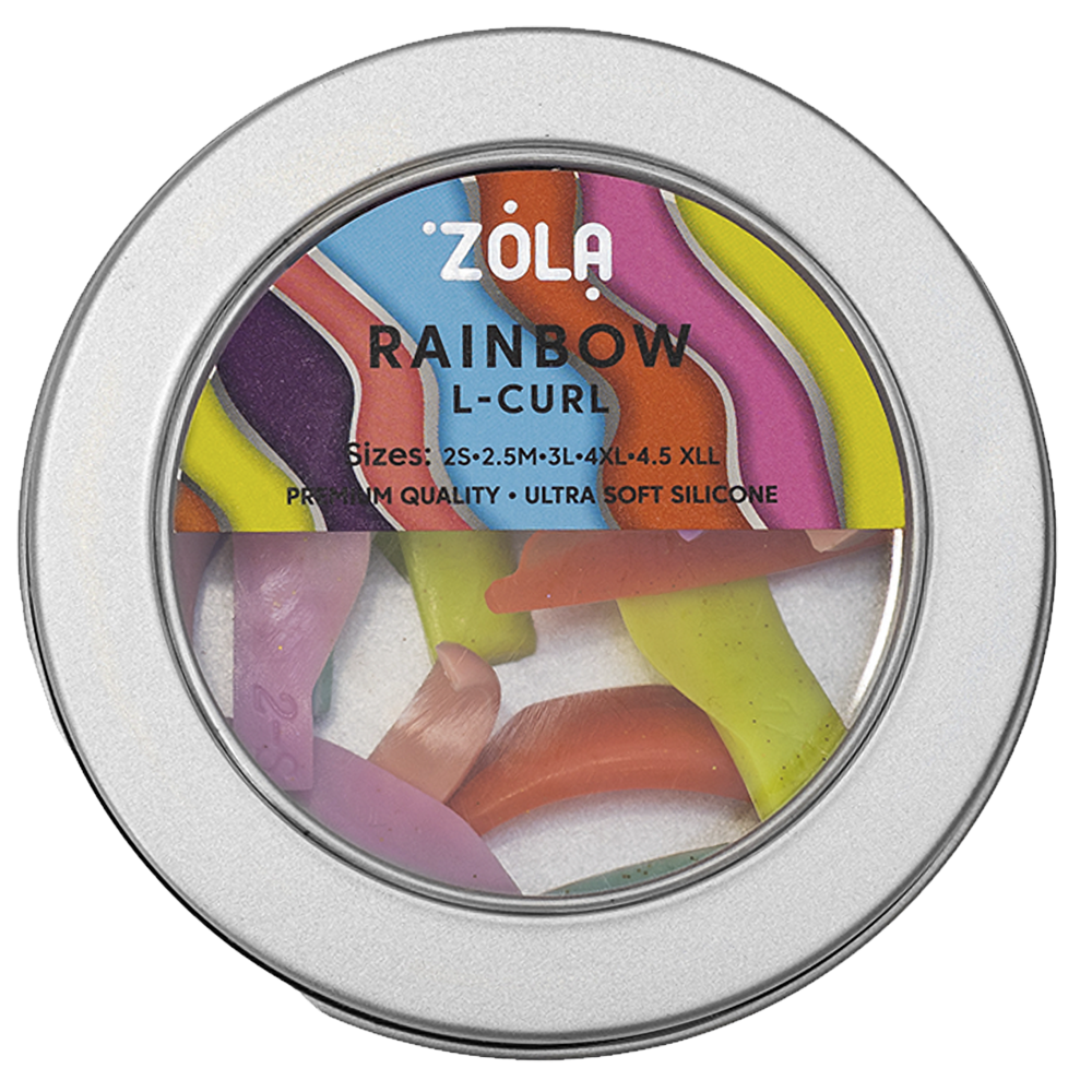 ZOLA LAMINATION SILICONE PADS RAINBOW L-CURL (2S, 2.5M, 3L, 4XL, 4.5XLL)
