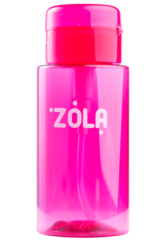 ZOLA PLASTIC LIQUID CONTAINER WITH PUMP DISPENSER (PINK AND TRANSPARENT)