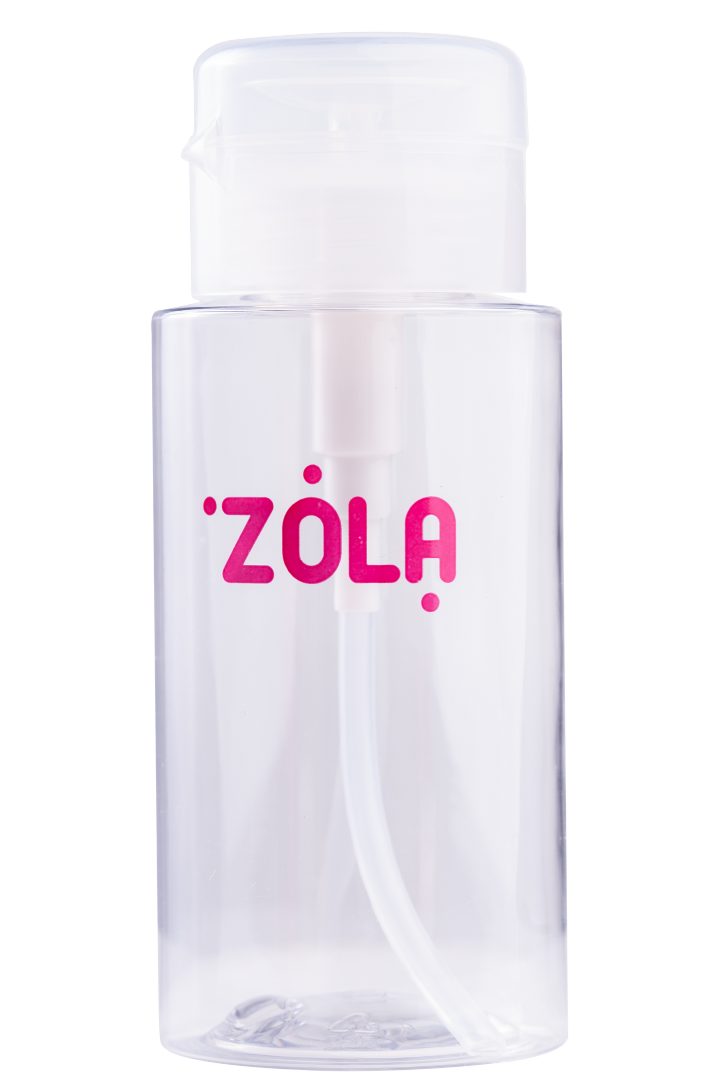 ZOLA PLASTIC LIQUID CONTAINER WITH PUMP DISPENSER (PINK AND TRANSPARENT)