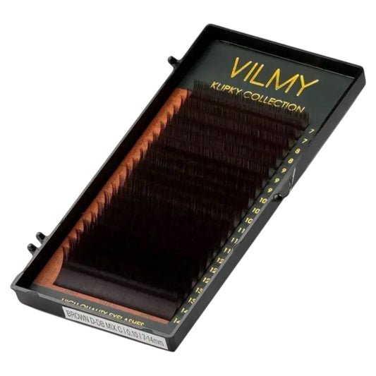 Vilmy “Klipky” Eyelash Extensions — Dark Chocolate C, C+, D Curl