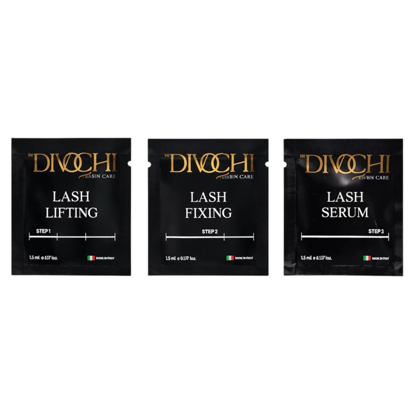 DIVOCHI Lash Lifting System – 3 Step Sachet Set