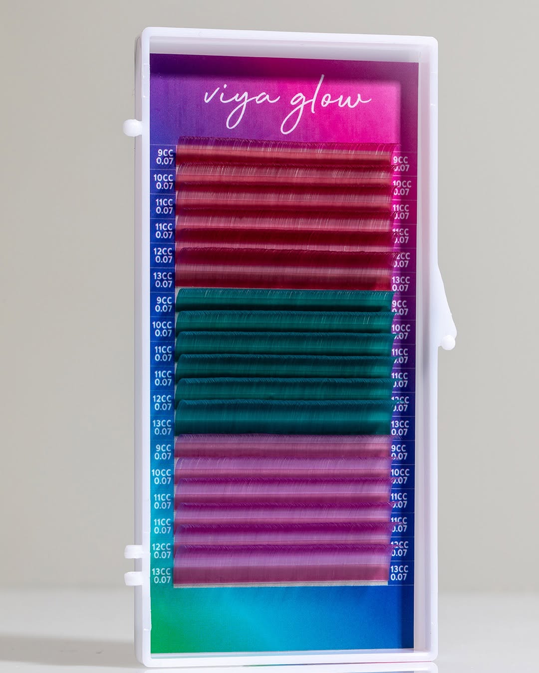 Eyelashes for extension Viya GLOW MIX Mystic MULTI-COLORED