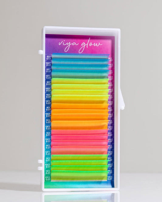 Eyelashes for extension Viya GLOW MIX Neon Glow MULTI-COLORED