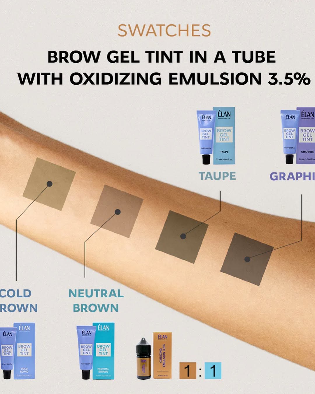 ÉLAN Brow Gel Tint Set — Professional Collection